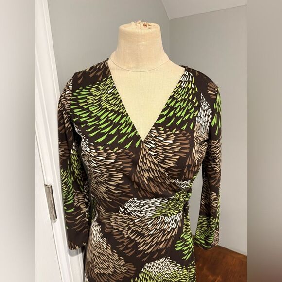 LOFT Midi 3/4 Sleeve Dress Size 0 Petite - Picture 2 of 11